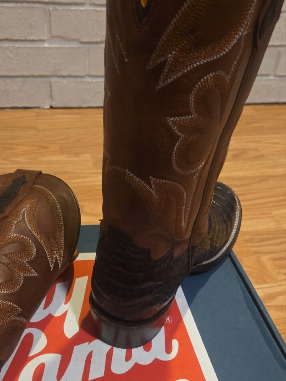 Tony Lama Two-Tone Western Boots - Picture 6 of 10